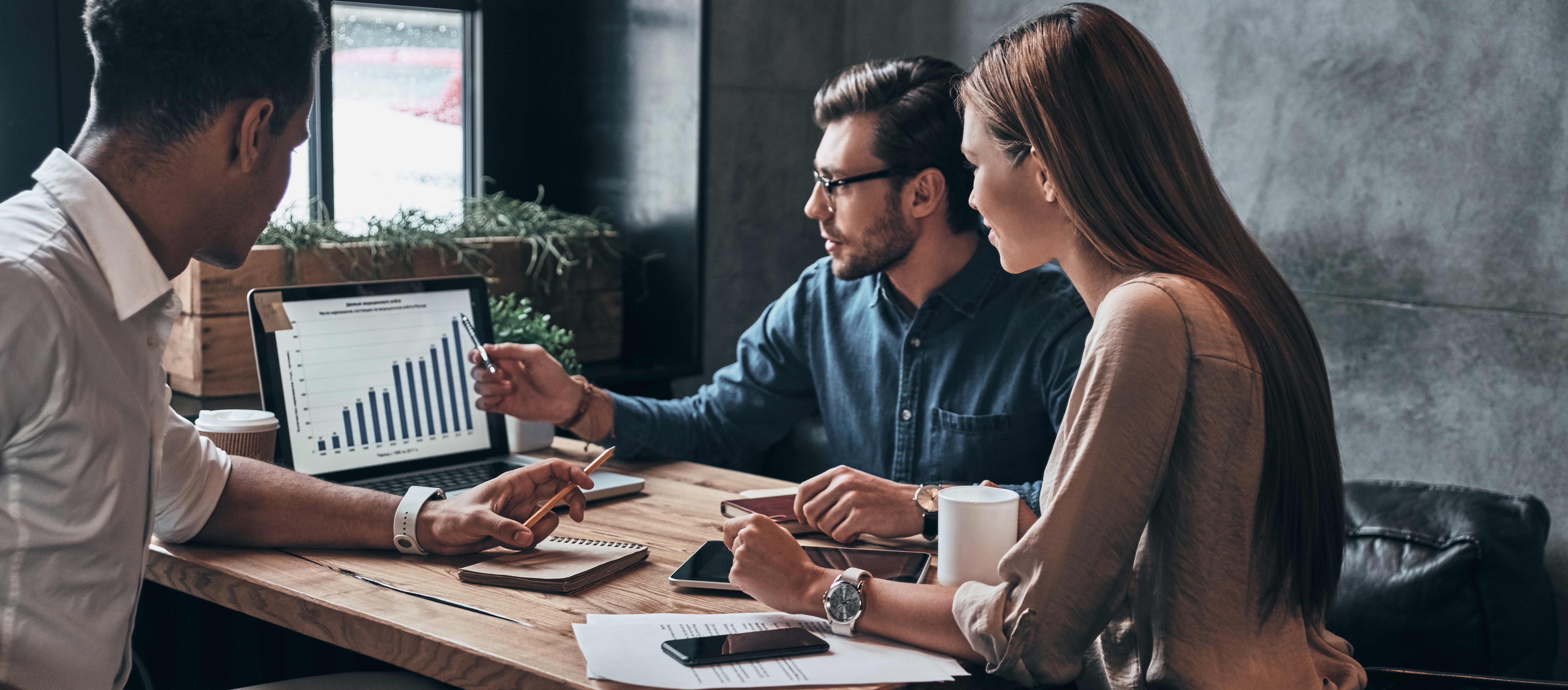 Man and woman meeting with financial advisor