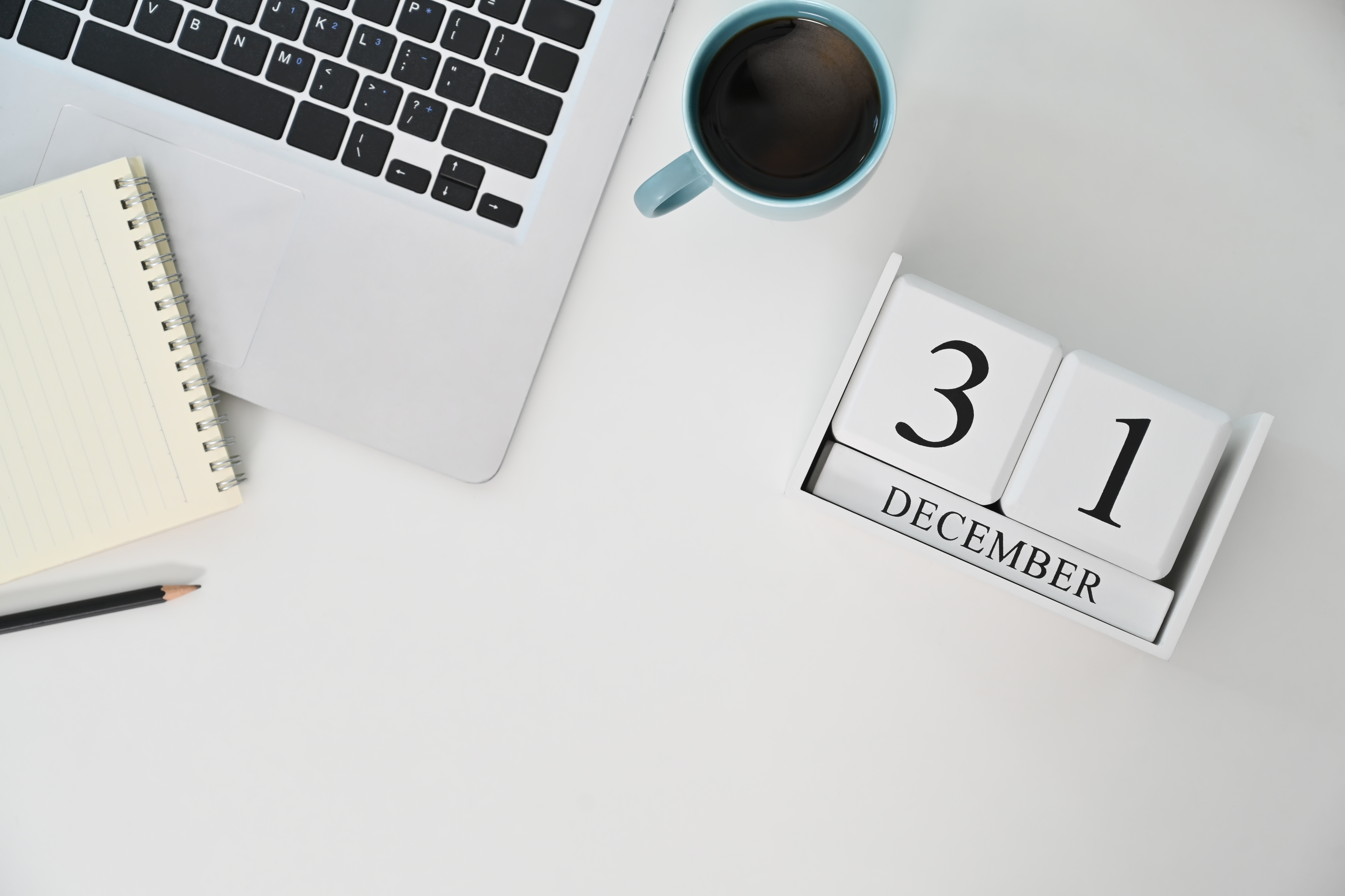 a layout of a computer with a financial checklist